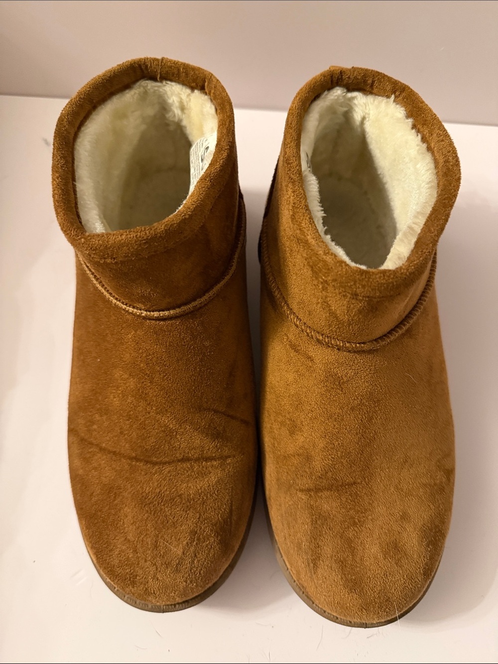 Women’s Cozy Faux-Suede Winter Boots - Brown Sz 8